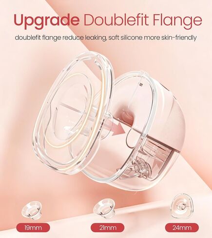 NCVI Wearable Breast Pump, Discreet & Wireless for Mom Working or Outsides | -300mmHg Suction,180min Battery Life with 4 Modes 9 Levels, 19-24mm Flange, Anti-Leakage ,Portable & quiet pump for low milk in Kuwait