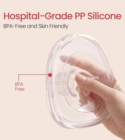 NCVI Wearable Breast Pump, Discreet & Wireless for Mom Working or Outsides | -300mmHg Suction,180min Battery Life with 4 Modes 9 Levels, 19-24mm Flange, Anti-Leakage ,Portable & quiet pump for low milk in Kuwait