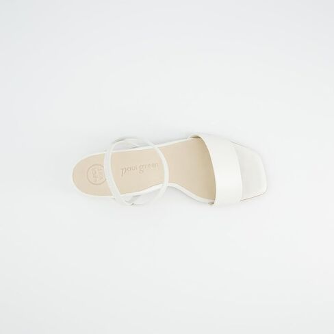 Paul Green Women's Sandals 6183-049 in White Smooth Leather in Saudi Arabia