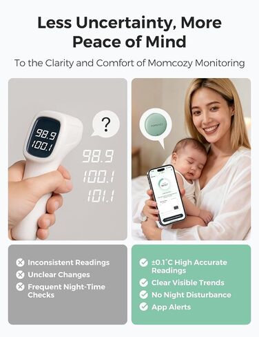 Momcozy Wearable Baby Thermometer and Replaceable Disposable Stickers*15 in Kuwait