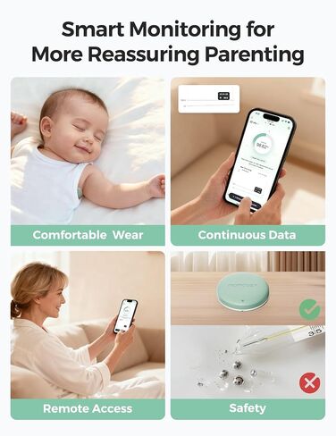 Momcozy Wearable Baby Thermometer and Replaceable Disposable Stickers*15 in Kuwait