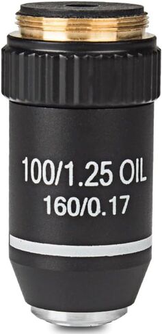 Biological Microscope 100X Oil High Power Objective Lens 195 Achromatic Microscope Accessories RMS 20.2mm Standard Thread for Biological Microscope in Kuwait