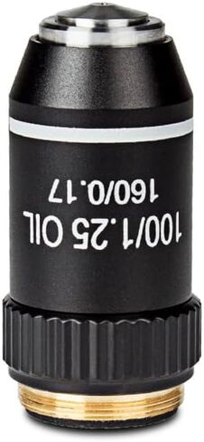 Biological Microscope 100X Oil High Power Objective Lens 195 Achromatic Microscope Accessories RMS 20.2mm Standard Thread for Biological Microscope in Kuwait