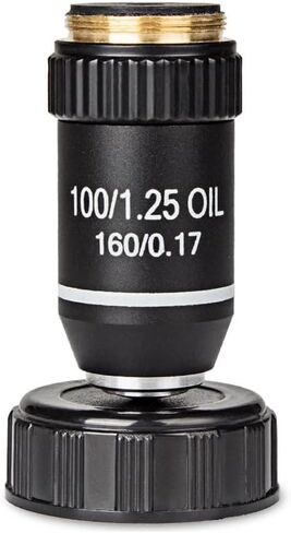 Biological Microscope 100X Oil High Power Objective Lens 195 Achromatic Microscope Accessories RMS 20.2mm Standard Thread for Biological Microscope in Kuwait
