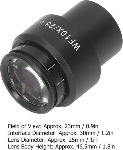 Microscope Lens WF10X/23 Widefield Ocular Lens Adjustable Quality Eyepiece with Sheath 30mm Interface in Kuwait