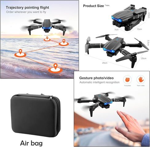 FPV Drone with 1080P Dual HD Cameras Upgraded Version RC Quadcopter for Adults, Beginner WiFi RC Drone Live Video, One Key Take Off/Land in Kuwait