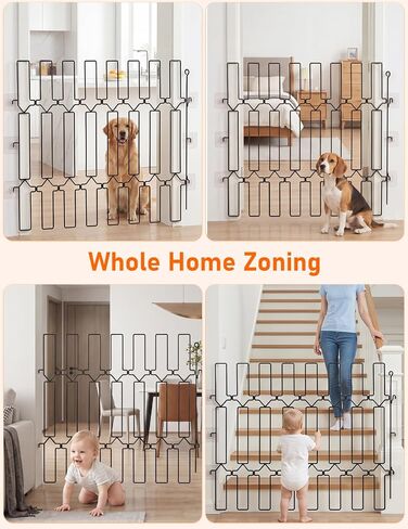 Metal Telescopic Gate for Pet, Extra Tall 31'' Height, Adjustable Width 25-40 Inches, Retractable Pet Barrier, Black Steel Safety Barrier for Doorways, Hallways, Stairs (25inch) in Kuwait