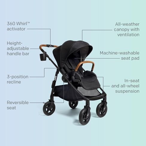 Joie Baby, Poppy Whirl Stroller and Mint Latch Car Seat Travel System (Shale) - 360 Whirl™ Travel System in Kuwait