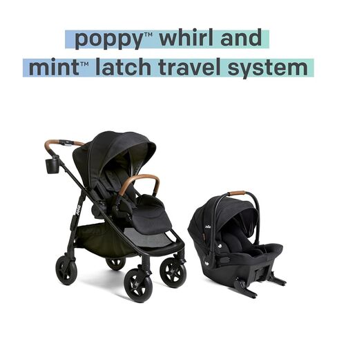 Joie Baby, Poppy Whirl Stroller and Mint Latch Car Seat Travel System (Shale) - 360 Whirl™ Travel System in Kuwait