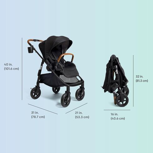 Joie Baby, Poppy Whirl Stroller and Mint Latch Car Seat Travel System (Shale) - 360 Whirl™ Travel System in Kuwait