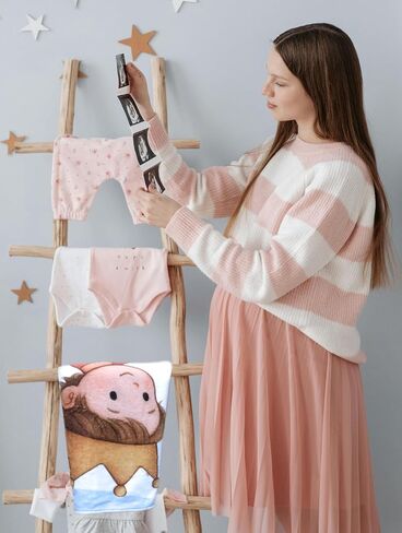 Baby Milestone Blanket for Boys & Girls, 60 x 40 inch Soft Fleece Monthly Milestone Blanket with 2 Felt Photo Frames, BabyShower Gift.. in Kuwait