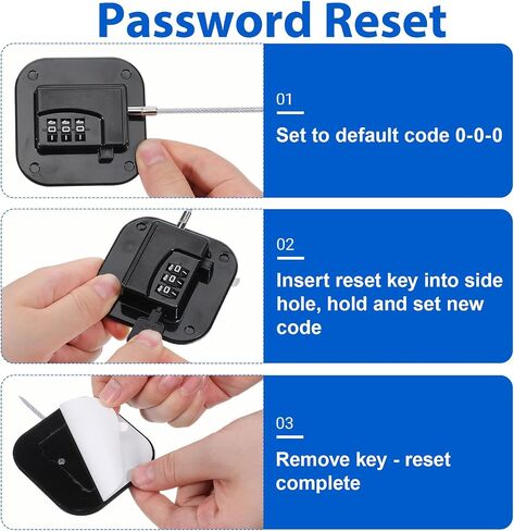 Refrigerator Lock, Fridge Locks Mini with Combination Fridge Locks for Adults Refrigerator Door Lock Heavy Duty with Adhesive for Refrigerators Cabinets, Drawers, Keyless, Black in Kuwait