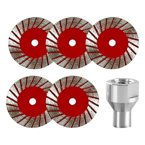1.57" Diamond Saw Blades Set, Mini Diamond Saw Blades, Precision Stone Cutting Made Easy for Angle Grinder Stone Concrete Tile Marble Granite Masonry (5 Pack Blades + Bearings) in Kuwait