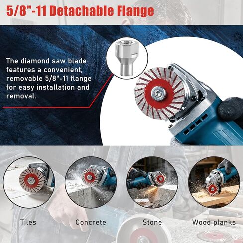 1.57" Diamond Saw Blades Set, Mini Diamond Saw Blades, Precision Stone Cutting Made Easy for Angle Grinder Stone Concrete Tile Marble Granite Masonry (5 Pack Blades + Bearings) in Kuwait