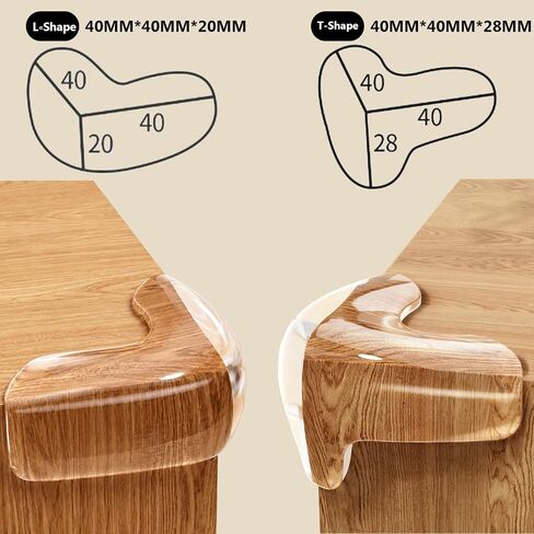 12 Pack Corner Protector for Baby, Clear Table Corner Protectors and Sharp Edge Guards for Baby Proofing, Furniture Corner Guard & Edge Safety Bumpers, Baby Proof Bumper (T Shape) in Kuwait