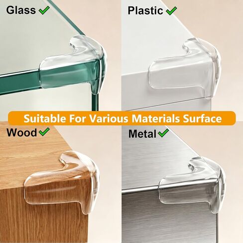 12 Pack Corner Protector for Baby, Clear Table Corner Protectors and Sharp Edge Guards for Baby Proofing, Furniture Corner Guard & Edge Safety Bumpers, Baby Proof Bumper (T Shape) in Kuwait