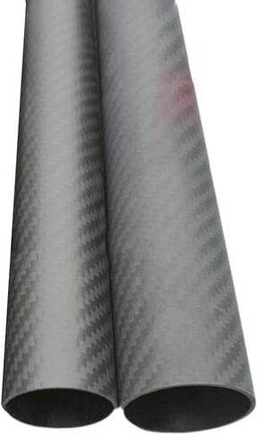 2pcs 3K Carbon Fiber Fabric Wound Tube, for Repositionable During 500mm Length Twill Matte Surface(24x20 x500mm x 2 pcs) in Saudi Arabia