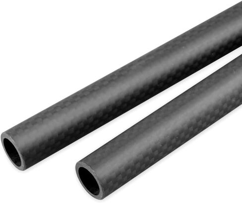 2pcs 15mm Carbon Fiber Pipe, 20cm 8inch Solid Tube, for Aviation Model Aircraft Fibre Wrap in Kuwait