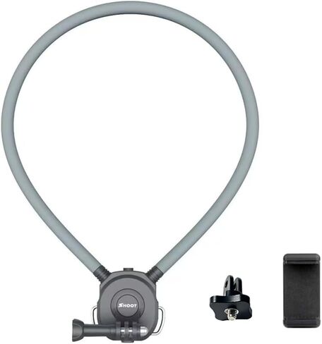 SHOOT Hands-Free Neck Mount for Gopro Hero 13/12/11/10/9, Neck Support for POV Perspective, Chest Holder Mount with 1/4" Adapter Compatible with DJI Action 6/5 Pro/4/3, for Insta360 X5/X4/Ace Pro 2 in Kuwait