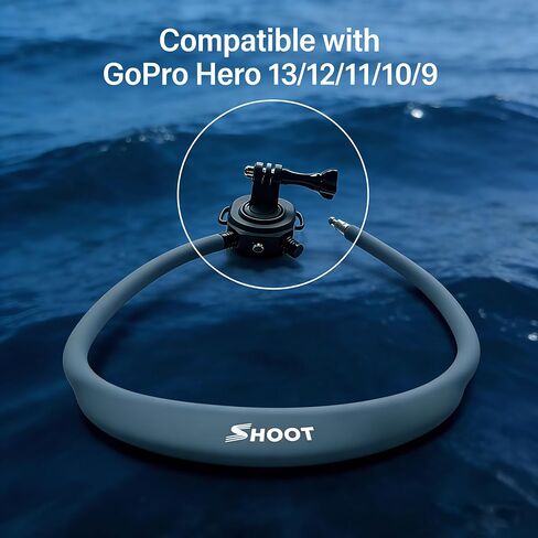 Neck Mount POV Support for go pro Hero 13/12/11/10/9/8/7 Action Camera, Chest Holder Mount Compatible with Insta360 X5/X4/Ace Pro 2, for DJI Action 6/5 Pro/4/3 in Kuwait