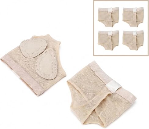 Dance Paws Pad Foot Thongs, Nude Lyrical Half Sole Ballet Shoes, Breathable Padded Foot Undies for Modern, Jazz, Belly Dance, Barefoot Performance Support, 2 Pairs (Skin Color) in Kuwait