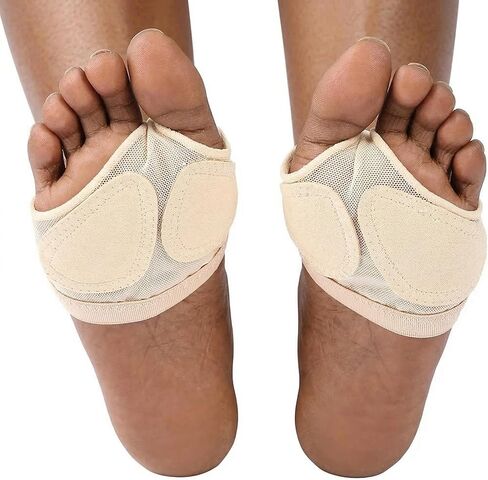 Dance Paws Pad Foot Thongs, Nude Lyrical Half Sole Ballet Shoes, Breathable Padded Foot Undies for Modern, Jazz, Belly Dance, Barefoot Performance Support, 2 Pairs (Skin Color) in Kuwait