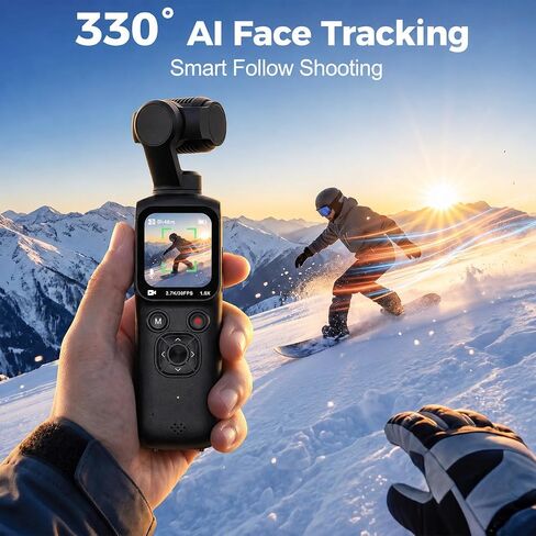 4K Vlogging Camera with Magnetic Mount, AI Face Tracking & WiFi in Kuwait