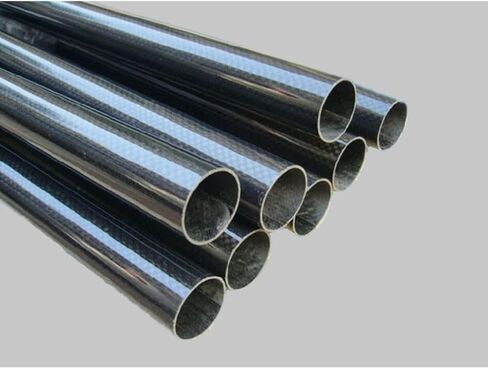 2 PCS 3K Carbon Fiber Circular Tube, Thickness 1mm Carbon Fiber Hollow Pipe, for UAV Model Materials(36x34x500mm) in Kuwait