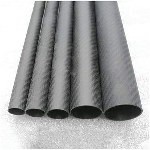 500mm Length Twill Matte Surface 3K Carbon Fiber Fabric Wound Tube, for DIY Drone Aviation Model Aircraft Pipe(40x36 x500mm) in Kuwait