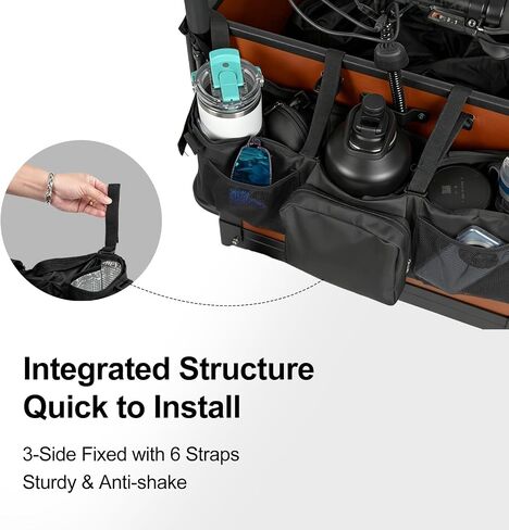 ADDMOTOR Large Capacity Double Stroller Organizer with 2 Insulated Cup Holders, Parent Console Universal Stroller Accessories for Baby Jogger City Mini GT2, Bob Duallie, Jeep E-325 in Kuwait