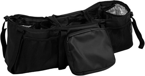 ADDMOTOR Large Capacity Double Stroller Organizer with 2 Insulated Cup Holders, Parent Console Universal Stroller Accessories for Baby Jogger City Mini GT2, Bob Duallie, Jeep E-325 in Kuwait