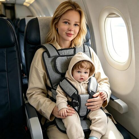 Portable Airplane Baby Lap Seat, Comfortable Infant Travel Support | A padded, foldable lap seat for seated travel that keeps your little one close without attaching to a tray table. in Kuwait
