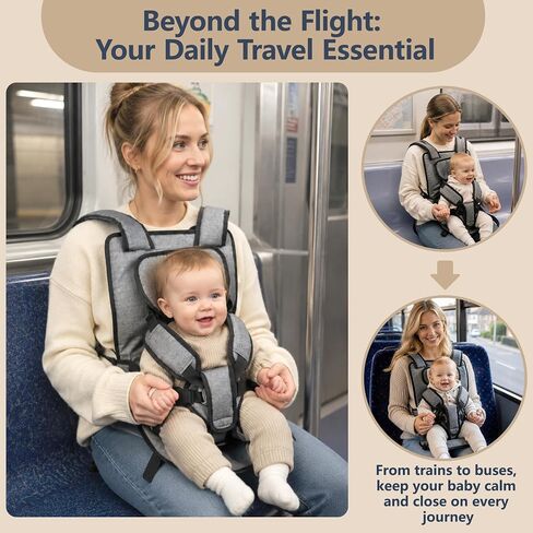 Portable Airplane Baby Lap Seat, Comfortable Infant Travel Support | A padded, foldable lap seat for seated travel that keeps your little one close without attaching to a tray table. in Kuwait