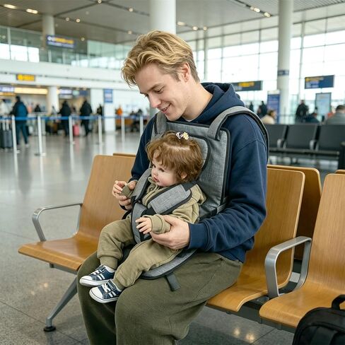 Portable Airplane Baby Lap Seat, Comfortable Infant Travel Support | A padded, foldable lap seat for seated travel that keeps your little one close without attaching to a tray table. in Kuwait