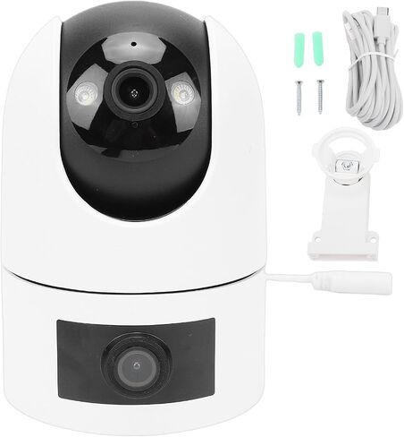 Security Camera System 4K,355 Pan 90 Tilt Auto Tracking Motion Detection Wireless Security Camera,3MP 2K HD Dual Lens Indoor Outdoor WiFi,for Indoor Outdoor in Kuwait