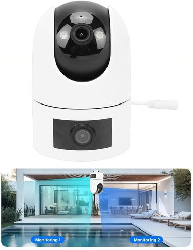Security Camera System 4K,355 Pan 90 Tilt Auto Tracking Motion Detection Wireless Security Camera,3MP 2K HD Dual Lens Indoor Outdoor WiFi,for Indoor Outdoor in Kuwait