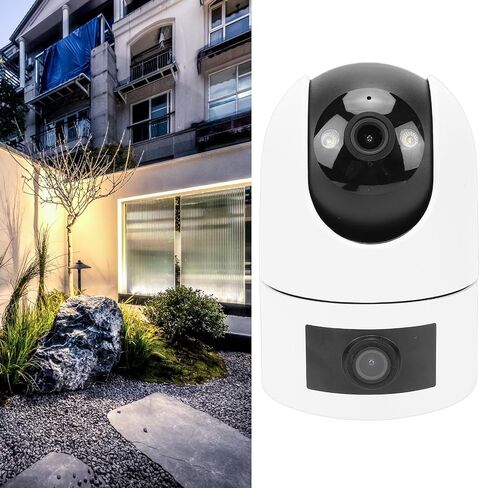 Security Camera System 4K,355 Pan 90 Tilt Auto Tracking Motion Detection Wireless Security Camera,3MP 2K HD Dual Lens Indoor Outdoor WiFi,for Indoor Outdoor in Kuwait