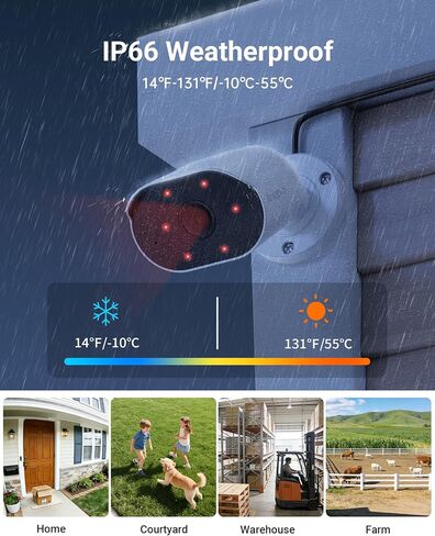 Anlapus 5MP Wired Security Camera System with Audio Recording, Includes 4pcs Outdoor Indoor Cameras + 4 Pack Pan Tilt Cameras with Night Vision, 8CH DVR with 500GB HDD for 24/7 Surveillance. in Kuwait