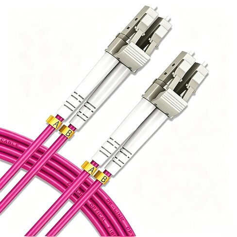 SK-LINK- OM4 LSZH LC-LC UPC Fiber Optic Cord 3m/10ft 5-Pack Multimode Duplex Magenta Fiber Path Cables Flame-Retardant 40GB/100GB Internet Cable in Kuwait
