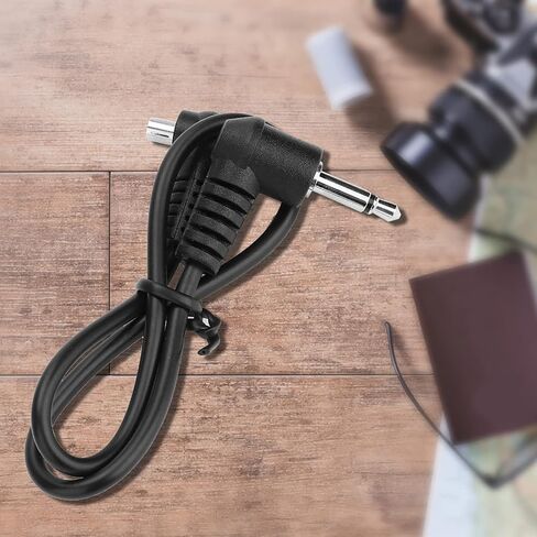 Professional 3.5mm Flash Sync Cable with Screw Lock PC Connection Cord for Studio Photography Lighting Equipment Black 30cm in Kuwait