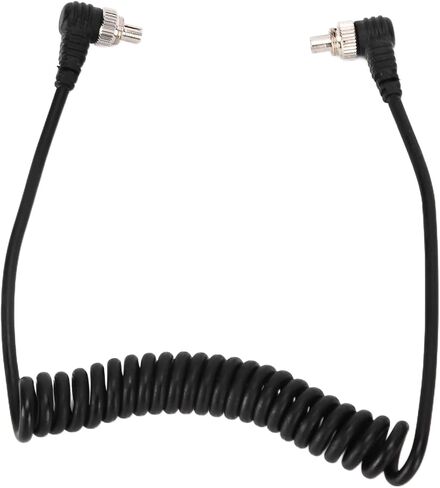 Zerodis Other Camera Parts Cord PC Male to Male Spring Cable with Reinforced Sleeve for Durability for Studio Video Photography 2Pcs Camera Flash Sync in Kuwait