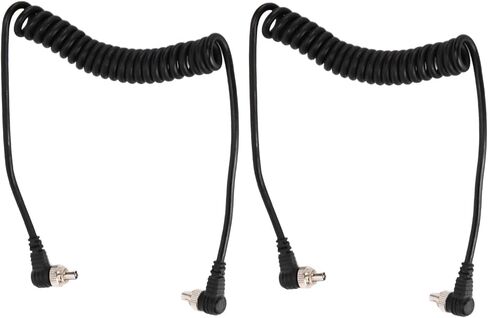 Zerodis Other Camera Parts Cord PC Male to Male Spring Cable with Reinforced Sleeve for Durability for Studio Video Photography 2Pcs Camera Flash Sync in Kuwait
