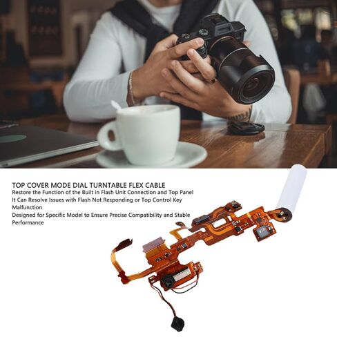 for A6000 Top Cover Mode Dial Turntable Flex Cable FPC, Replacement for ILCE 6000 Camera Flash Unit and Control Buttons in Kuwait