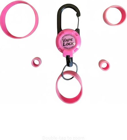 Vape Holder Leash Double Duty Reinforced Retractable Anti Loss Clip for Heavy Vapes Patent Pending in Kuwait
