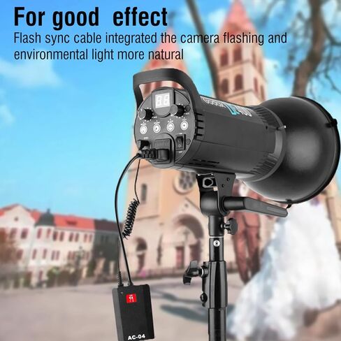 Professional 2.5mm to Male Flash PC Sync Cable Coiled Extension Cord with Screw Lock for Camera Flash Studio Photography Accessories Black 100cm in Kuwait