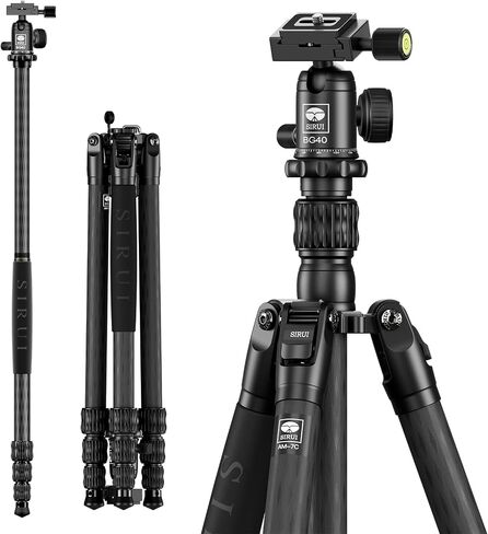 SIRUI Traveler 5AX 52″Aluminum Camera Tripod, 360° Panorama B-00K Ball Head and Arca Swiss Quick Release Plate, Folded Height 12.4", Load up to 6kg/13.2lbs in Kuwait