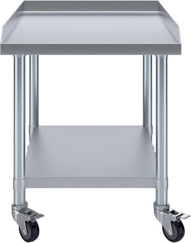 Stainless Steel Rolling Working Equipment Grill Table Stand 30" x 24" (DEEP x Long) with Casters Wheels in Kuwait