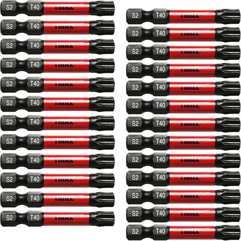 TMAX 50 قطعة T25 توركس ستار 6 نقطة T-25 مفك تأثير جاهز 1 بوصة طول إدراج بت عرافة عرقوب مع فتحة الإفراج السريع in Kuwait