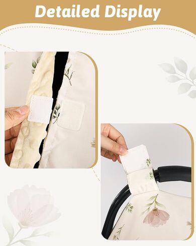 SWESEN Car Seat Cover Baby for Girls, Peekaboo Opening Baby Carseat Covers, Universal Car Seat Canopy Cover & Nursing Cover, 360° Full Coverage Sun & Wind Protector, Floral, Simple Floral in Kuwait