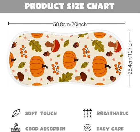 6pcs Fall Burp Cloths for Baby Boys Girls Parent with Autumn Maple Leaves Halloween Pumpkin Apple Mushroom 20×10in Absorbent Burp Rags for Newborn Spit Up,Gender Neutral Thanksgiving Baby Shower in Kuwait
